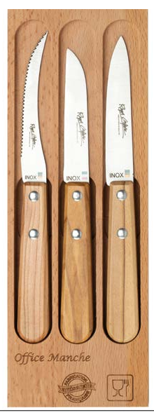 coffret 3 couteaux olivier roger orfevre 451164
