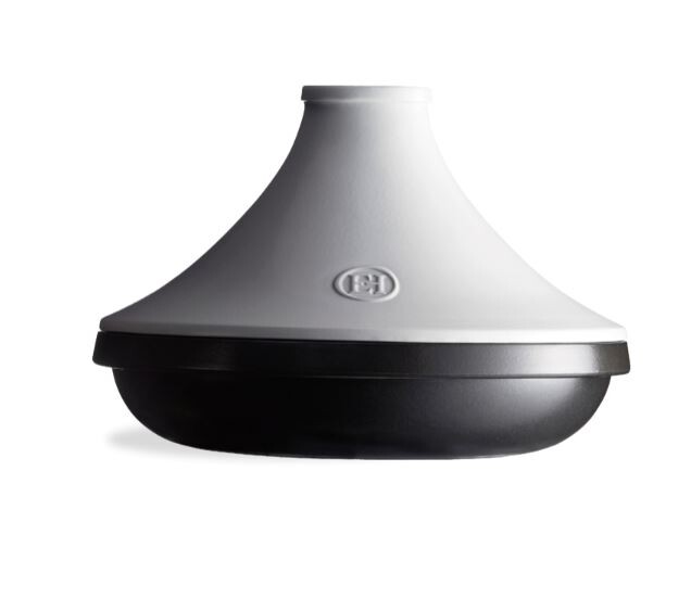 tajine ardoise et blanc 32 cm emile henry eh776632