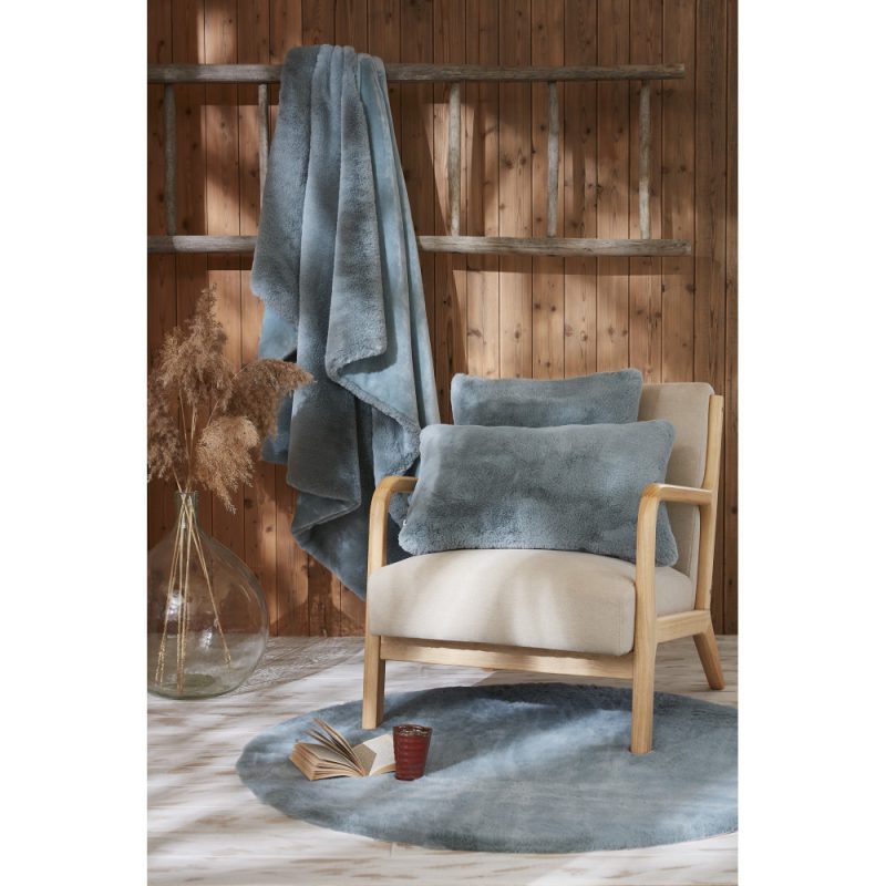 L'EFFET PAPILLON PLAID SVEN BLEU ARCTIQUE 140*200 EP8227